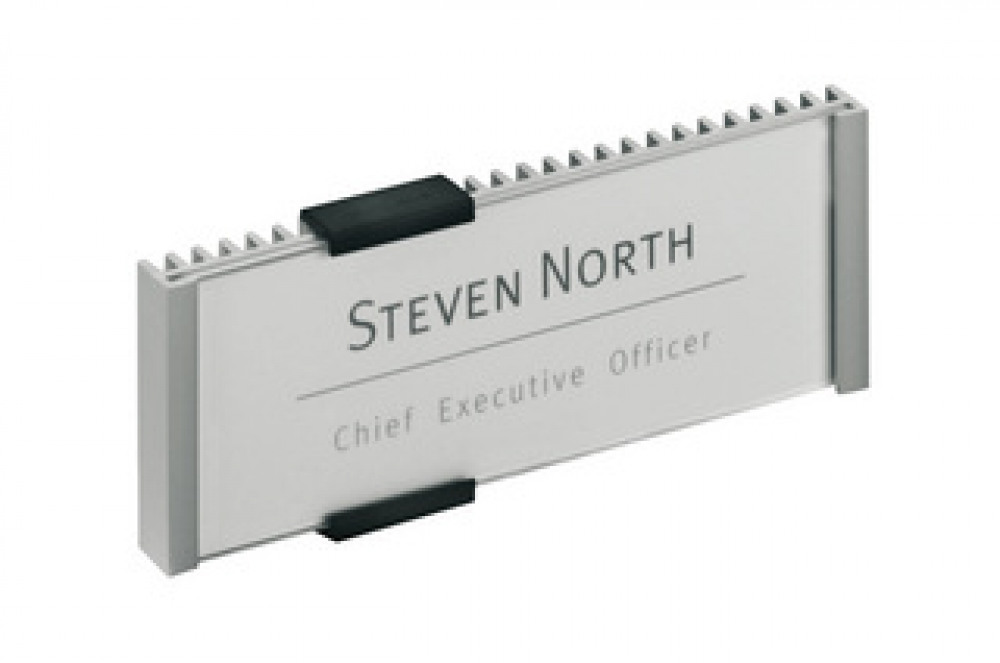 DURABLE ALUMINIUM INFO SIGN 149X52.5MM