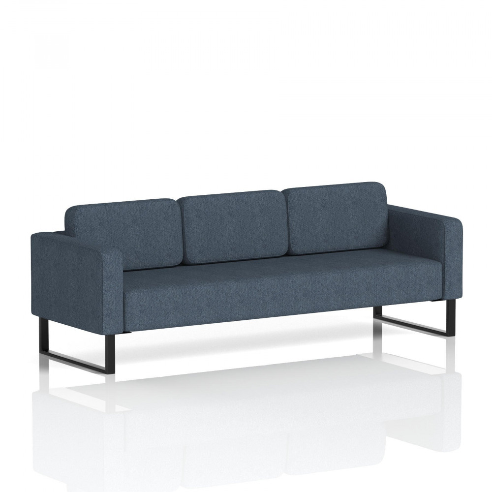 BRIXWORTH SOFA 3SEAT BLCK LEGCRUCIBLE