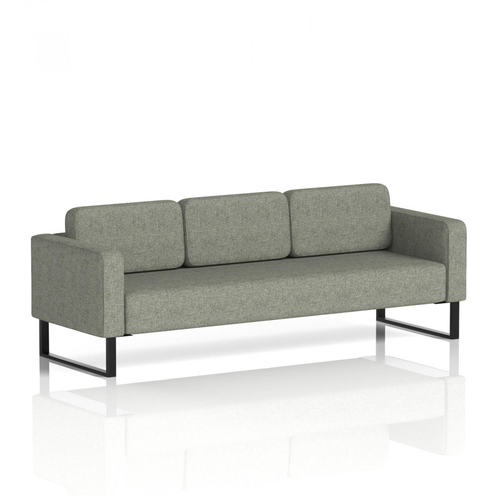 BRIXWORTH SOFA 3SEAT BLCK LEGVITREOUS