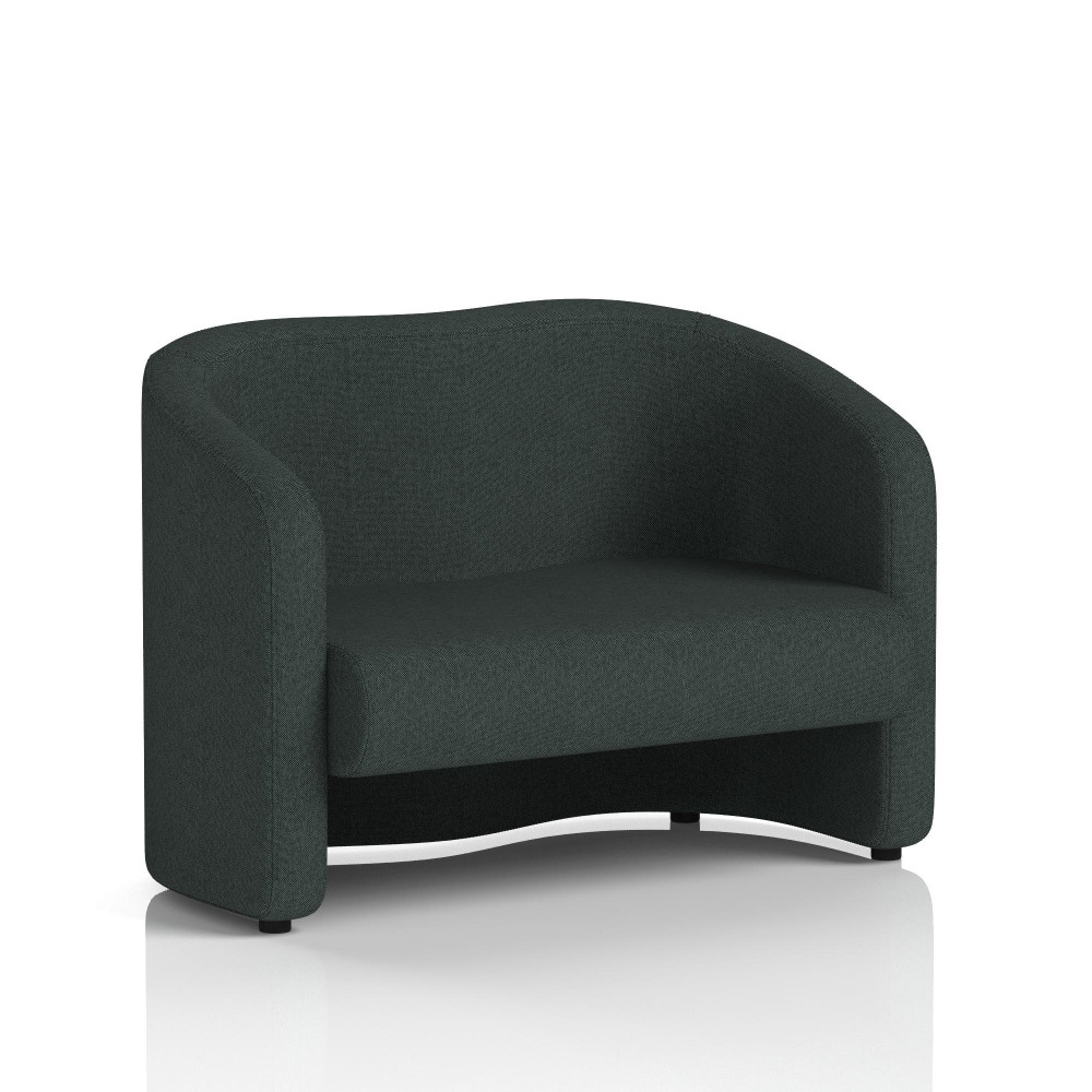 LAMPORT SOFA 2SEAT BLCK FEET CHARCOAL
