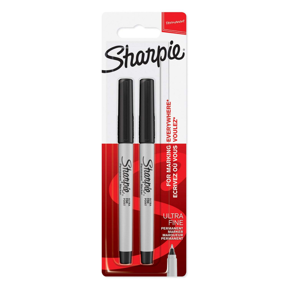 SHARPIE ULTRA FINE PERM MRKR BK PK2 SHARPIE ULTRA FINE PERM MRKR BK PK2