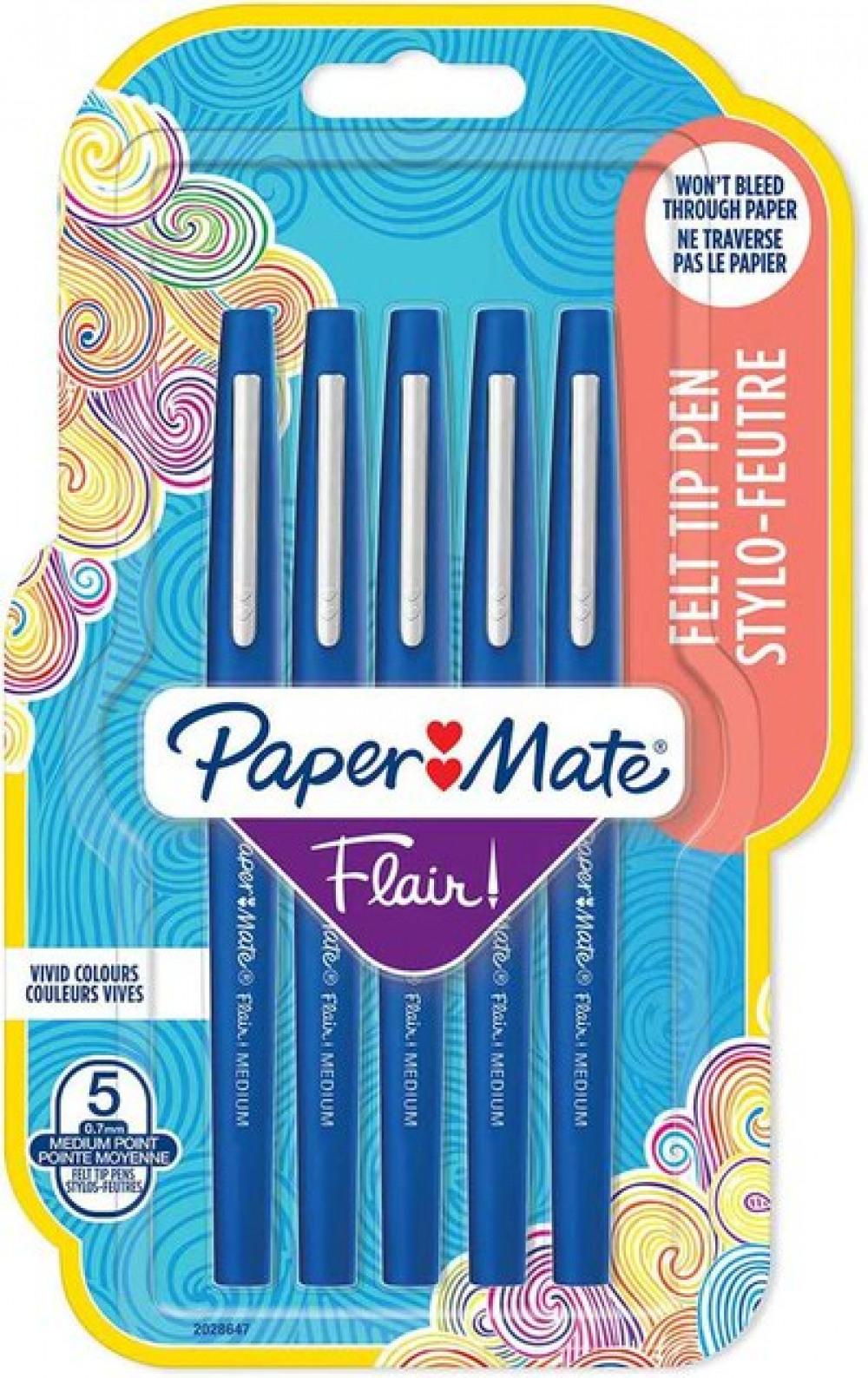 PAPER MATE FLAIR FELT TIP BL PK5 PAPER MATE FLAIR FELT TIP BL PK5