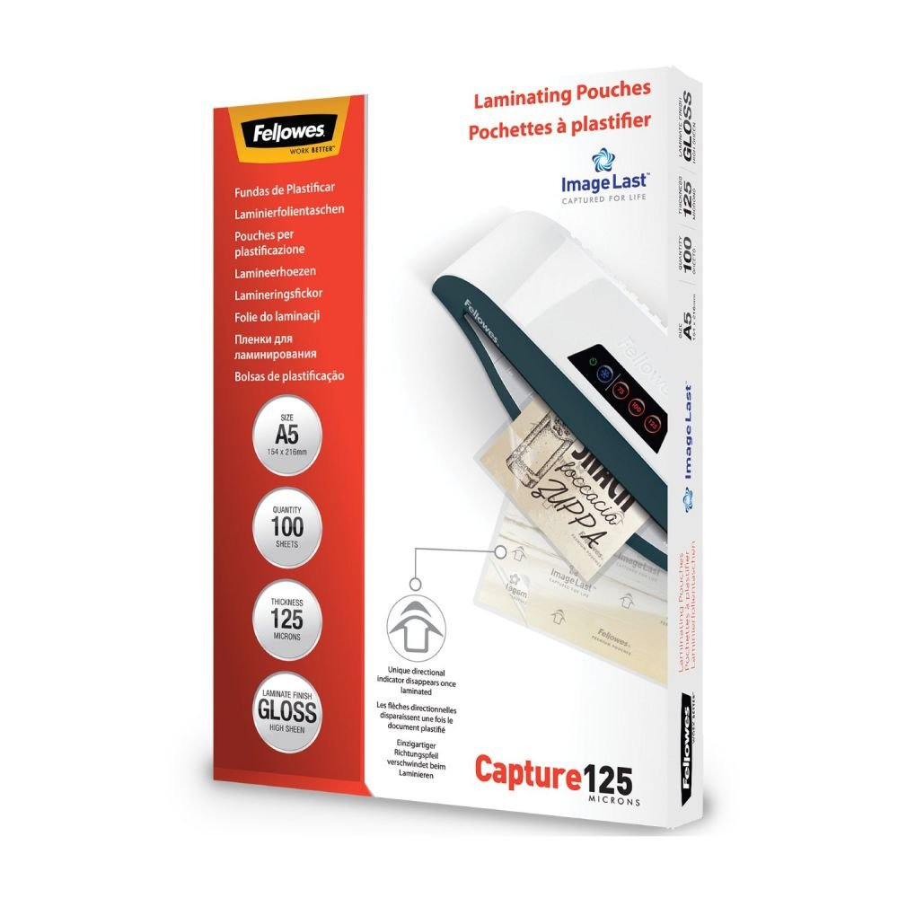 FELLOWES 53073 IL A5 125MIC POUCH 100PK