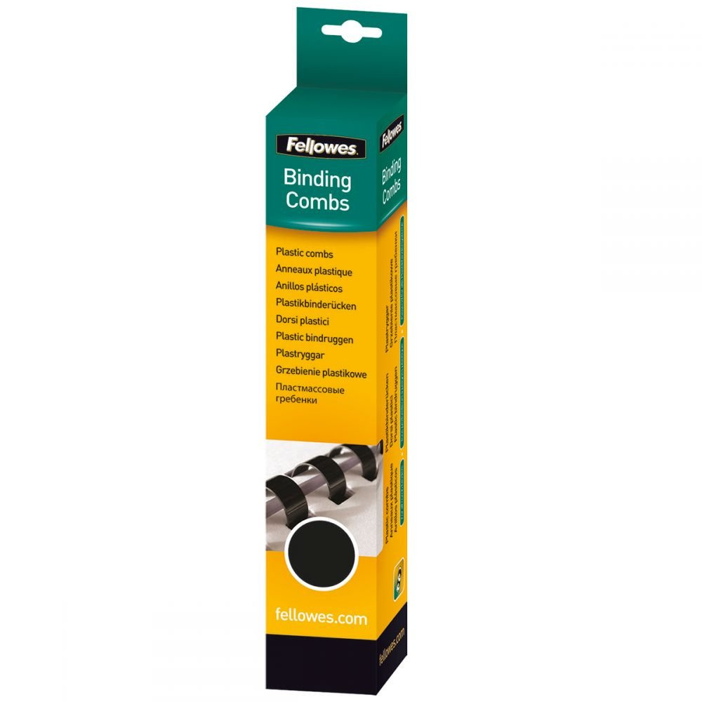 FELLOWES 5331102 10MM BLACK COMB 25PK