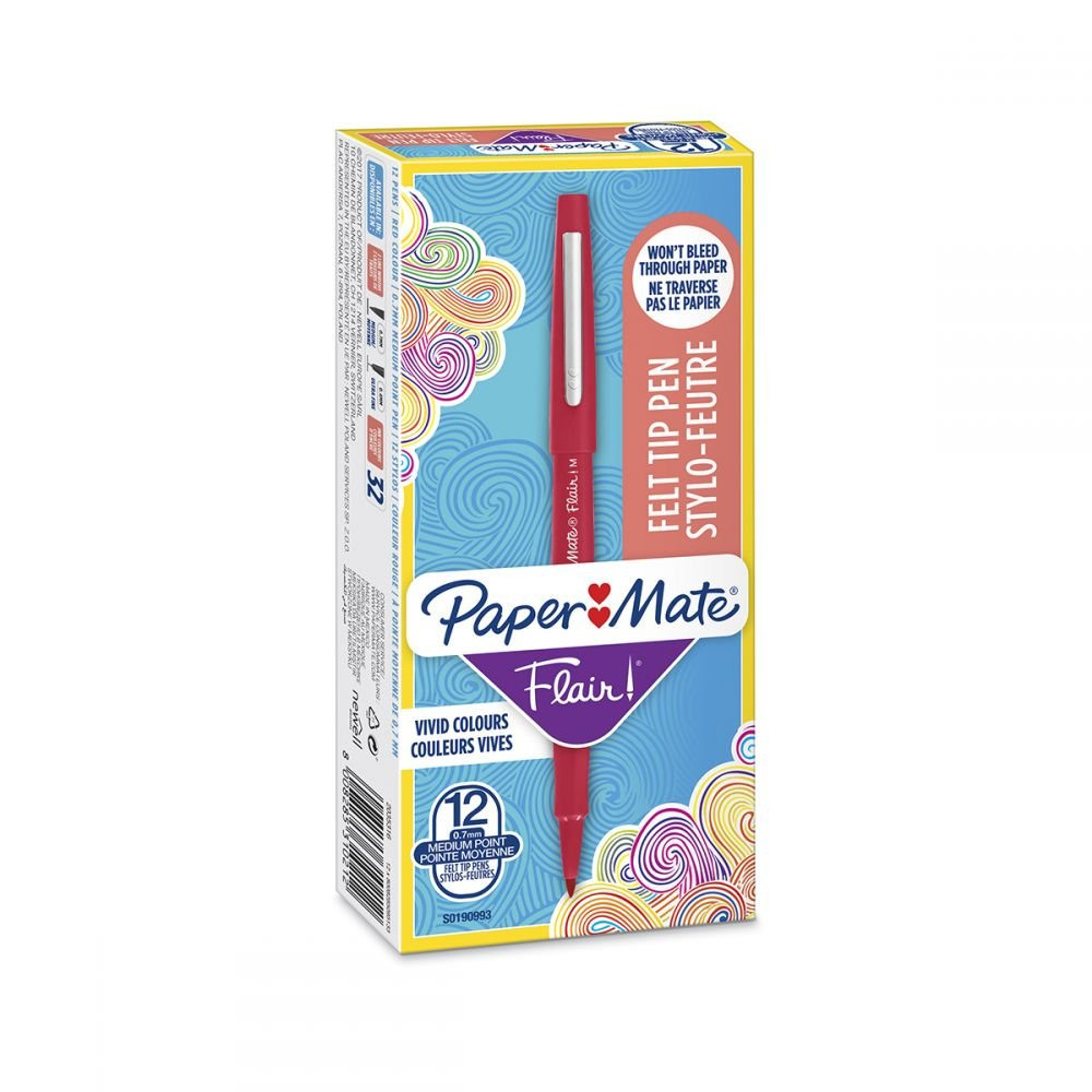 PAPER MATE S0190993 FLAIR RED PEN 1.1MM