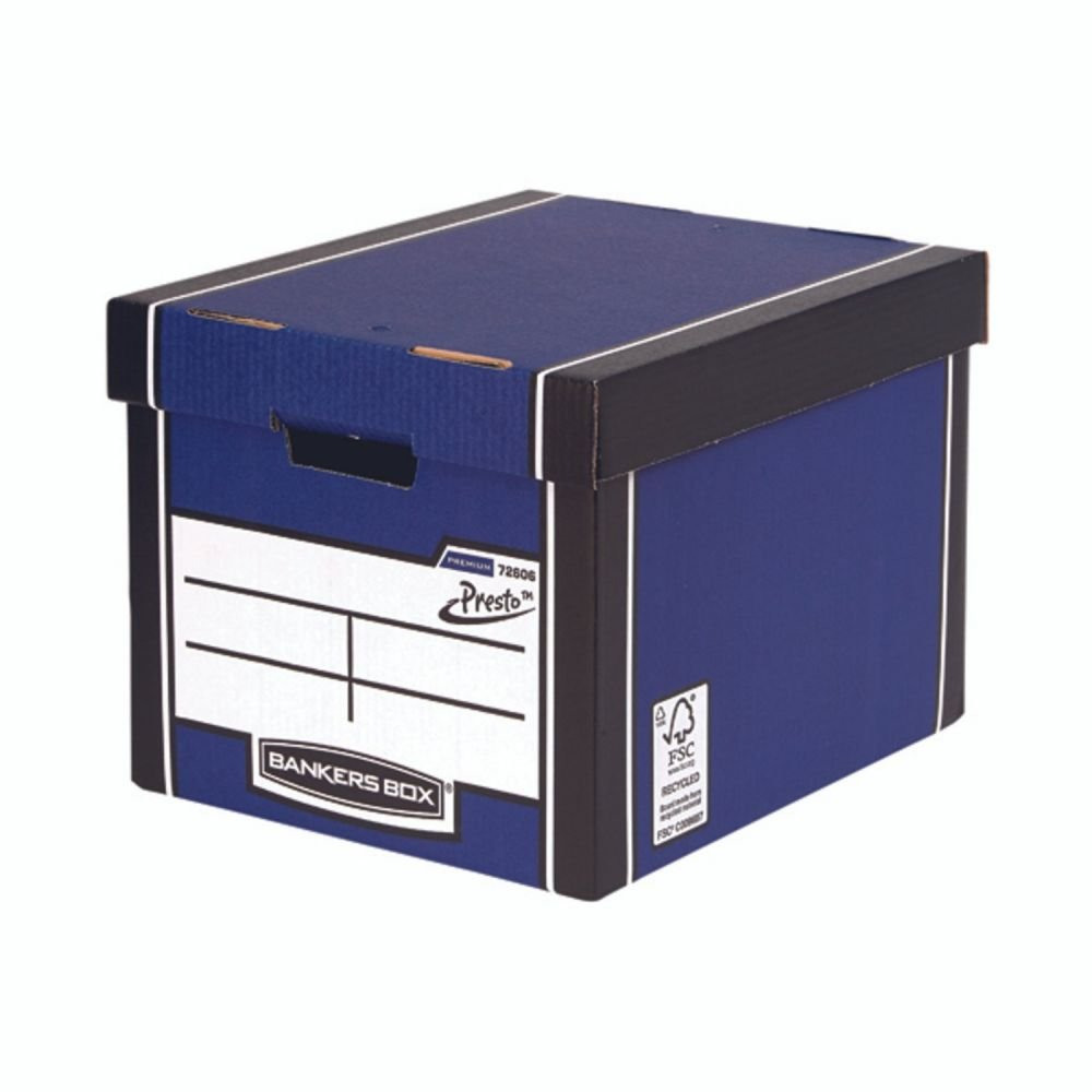 BANKERS BOX PREMIUM PRESTO TALL BOX BLUE