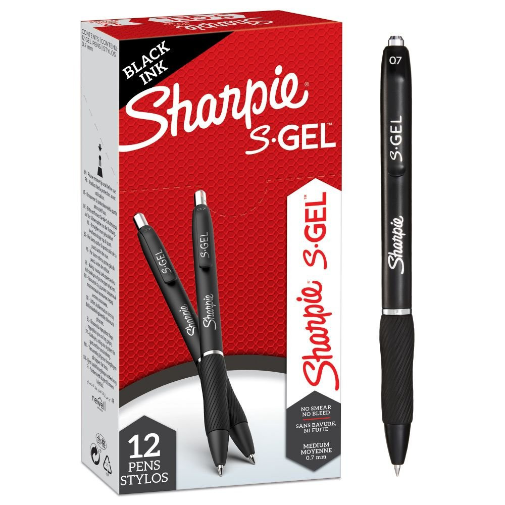 SHARPIE 2136595 S-GEL BLACK 0.7MM POINT