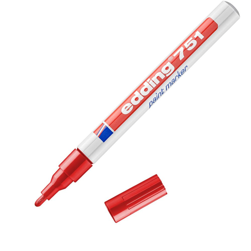 EDDING 751 PAINT MARKER RED BOX OF 10