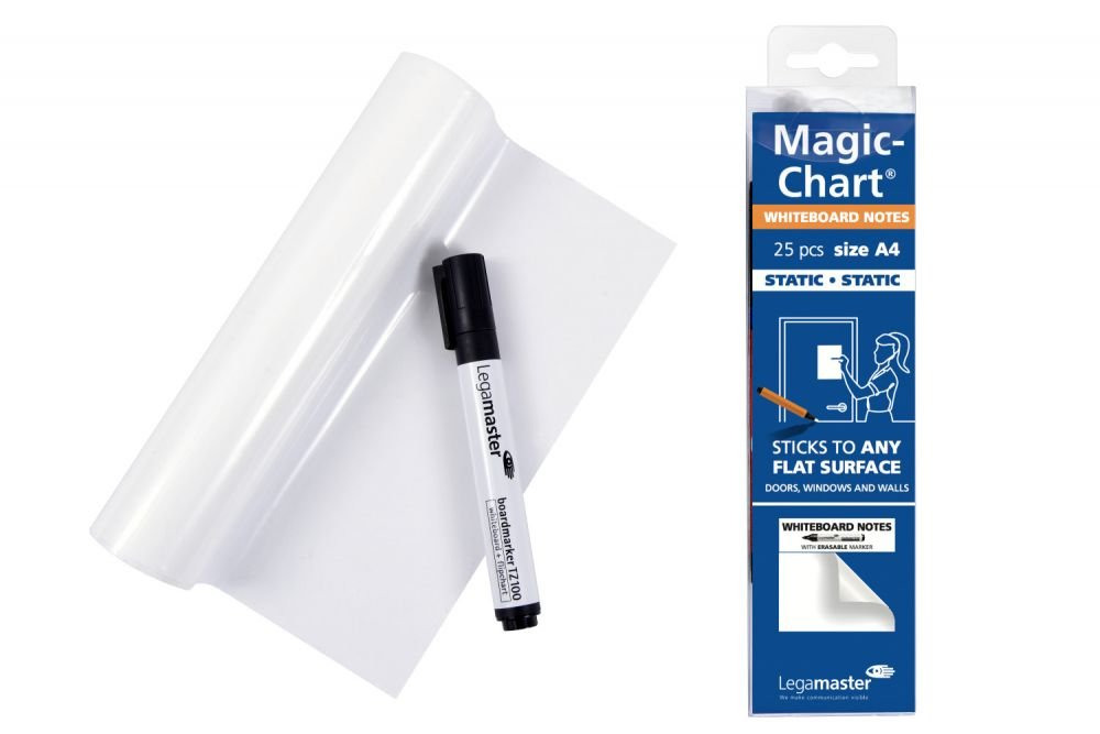 LEGAMASTER MAGIC-CHART NOTES PLAIN WHITE