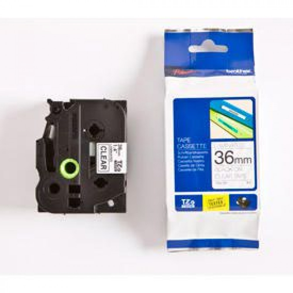 BROTHER TZE-161 BLACK ON CLEAR 8M X 36MM