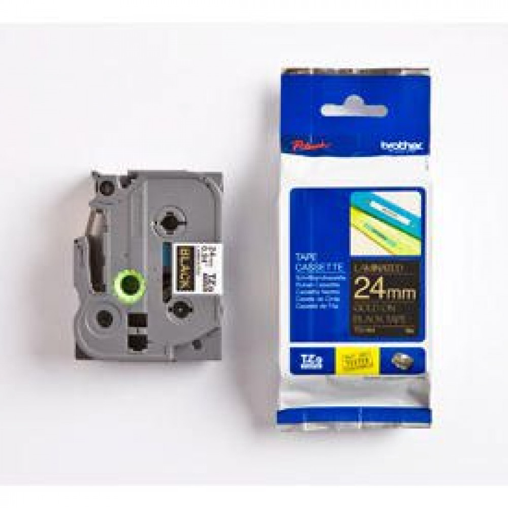 BROTHER TZE354 GOLD ON BLACK 8M X 24MM G