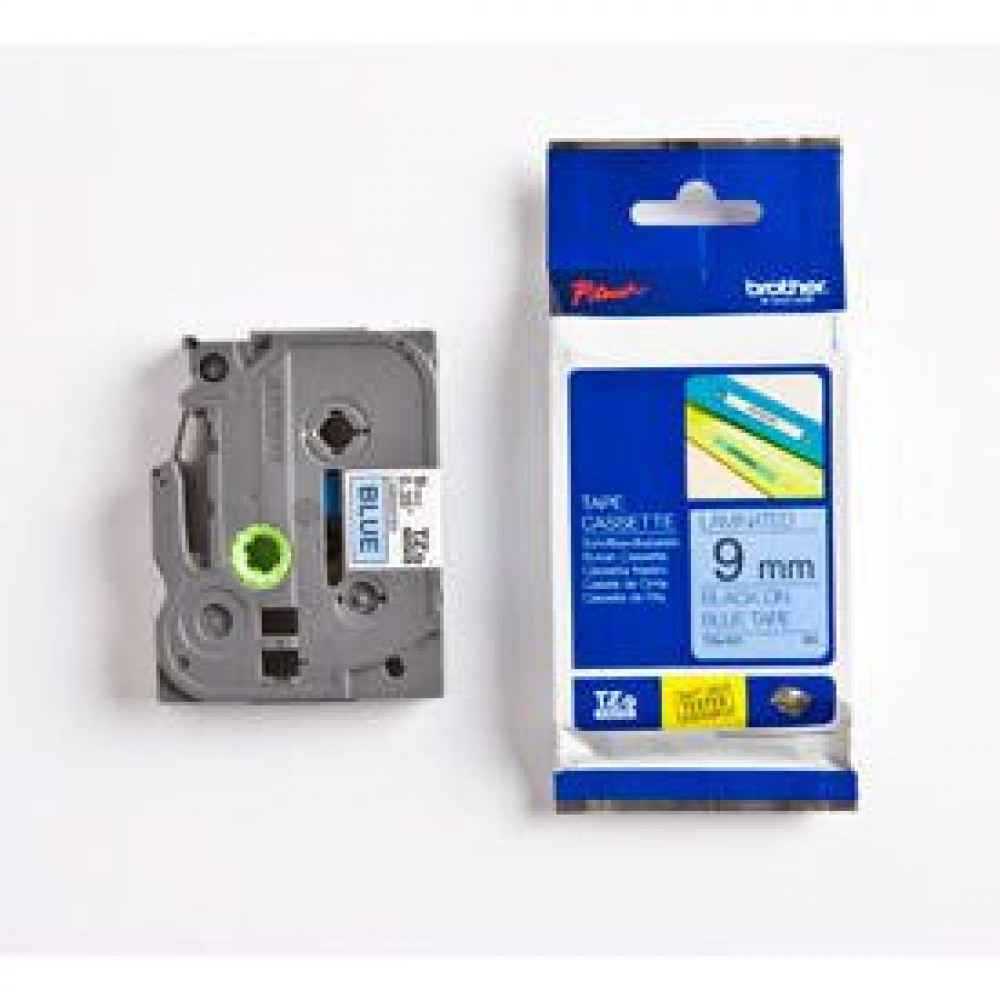 BROTHER TZE521 BLACK ON BLUE 8M X 9MM GL