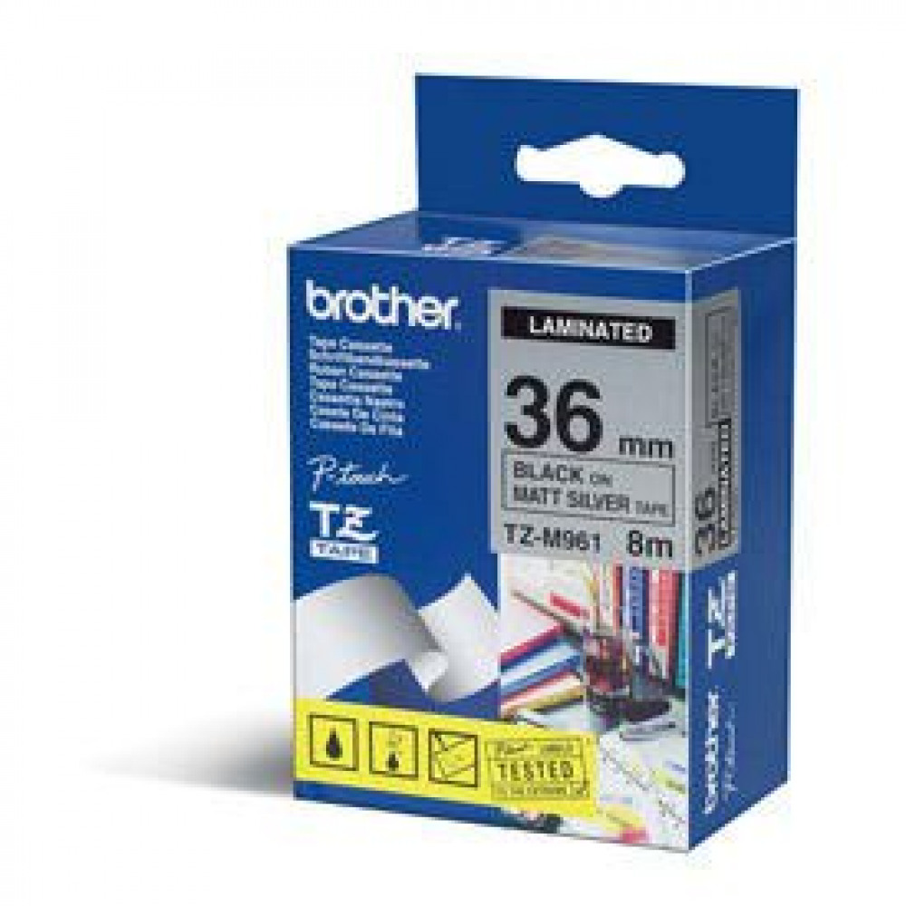 BROTHERTZEM961BKONSILVERTAPE36MM