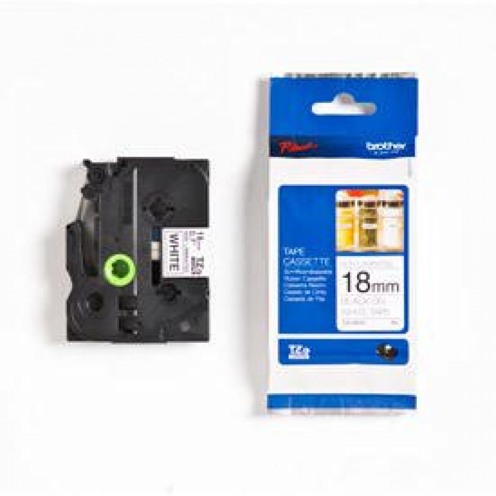 BROTHER TZEN241 BLACK ON WHITE 8M X 18MM