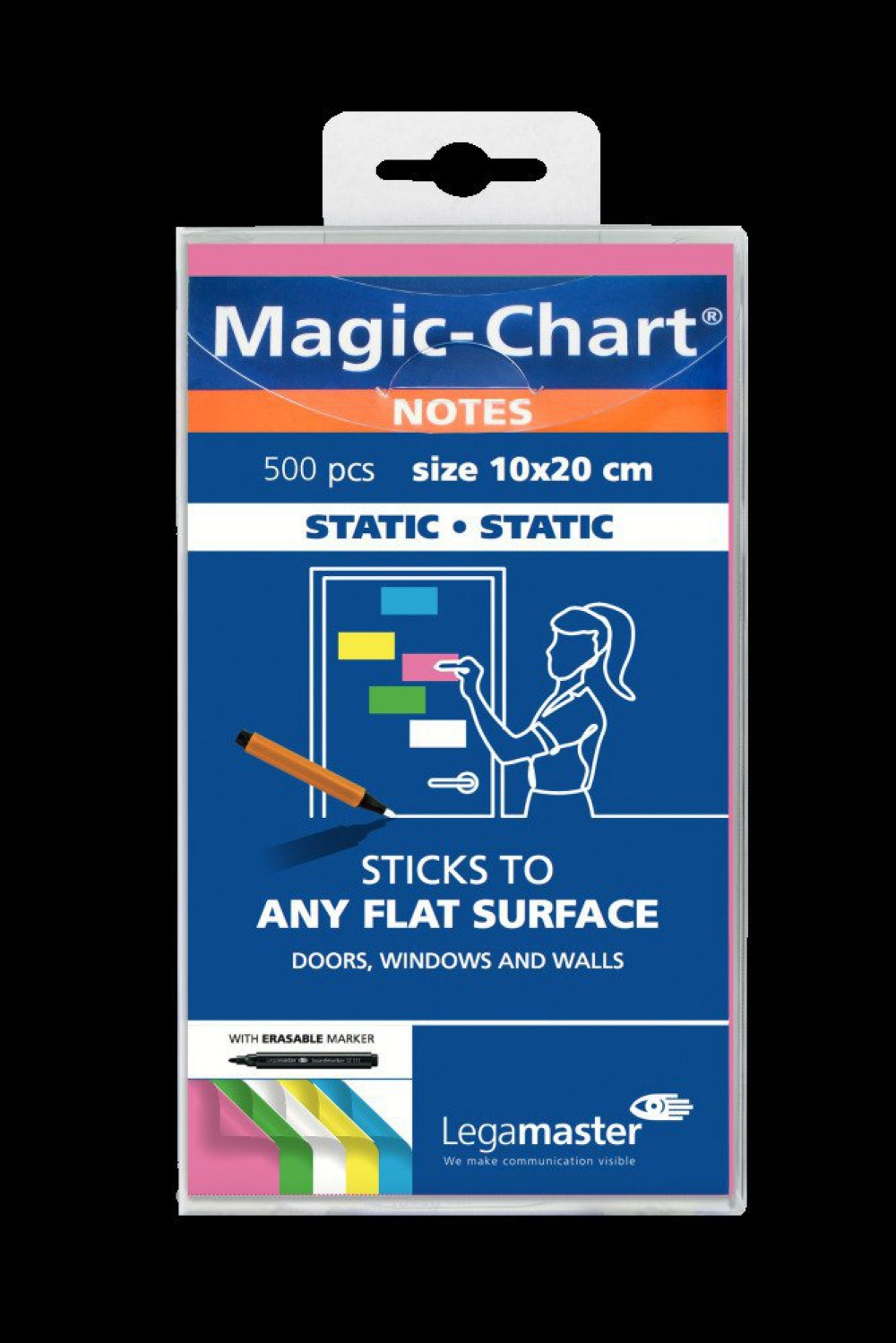 LEGAMASTER MAGIC-CHART NOTES 10X20CM ASS