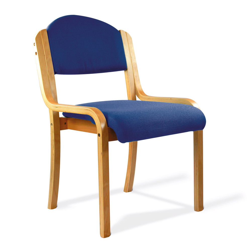 TAHARA SIDE CHAIR BL FABRIC BCH FRAME