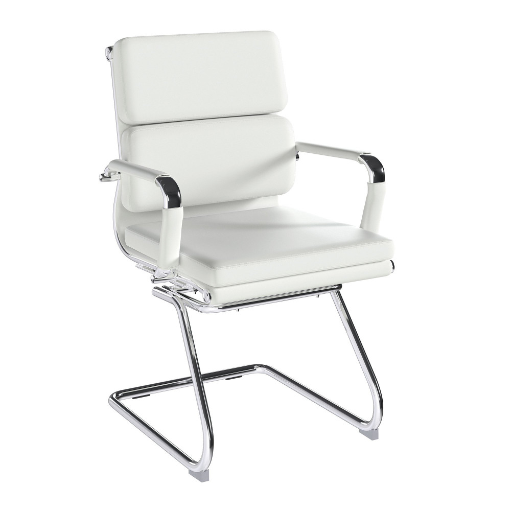 AVANTI MB BOND LTHR VISITOR CHAIR WH