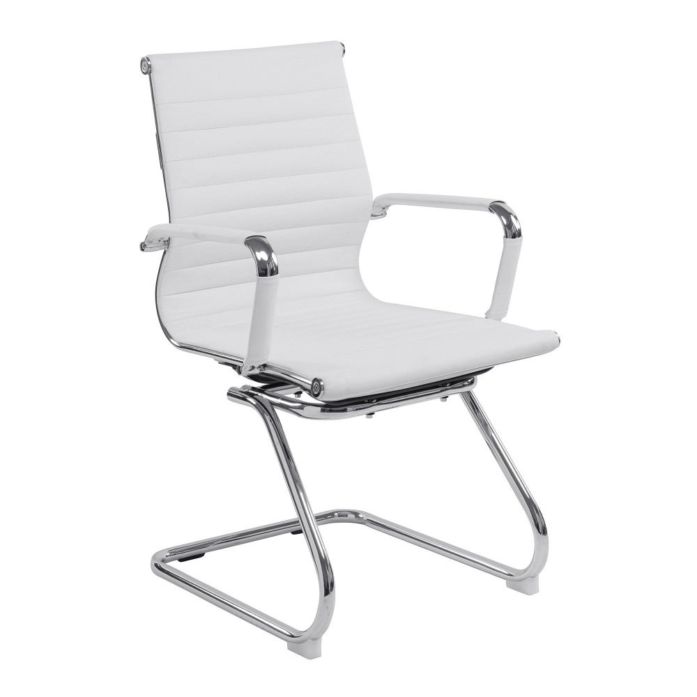 AURA MB BOND LEATHER VISITOR CHAIR WH