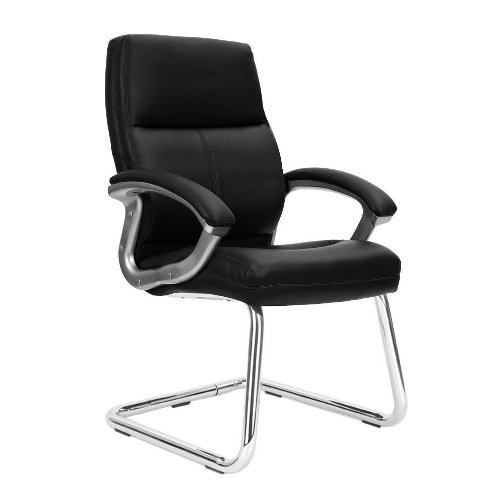 GREENWICH HI BACK VISITOR CHAIR BK