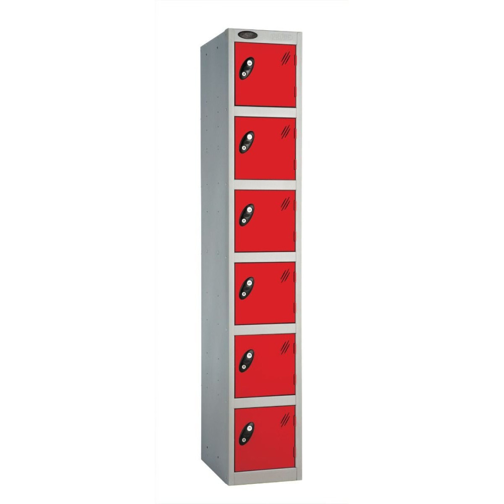 Locker Full Height ePower - PROBE FULL HEIGHT LOCKER 6DOOR RED