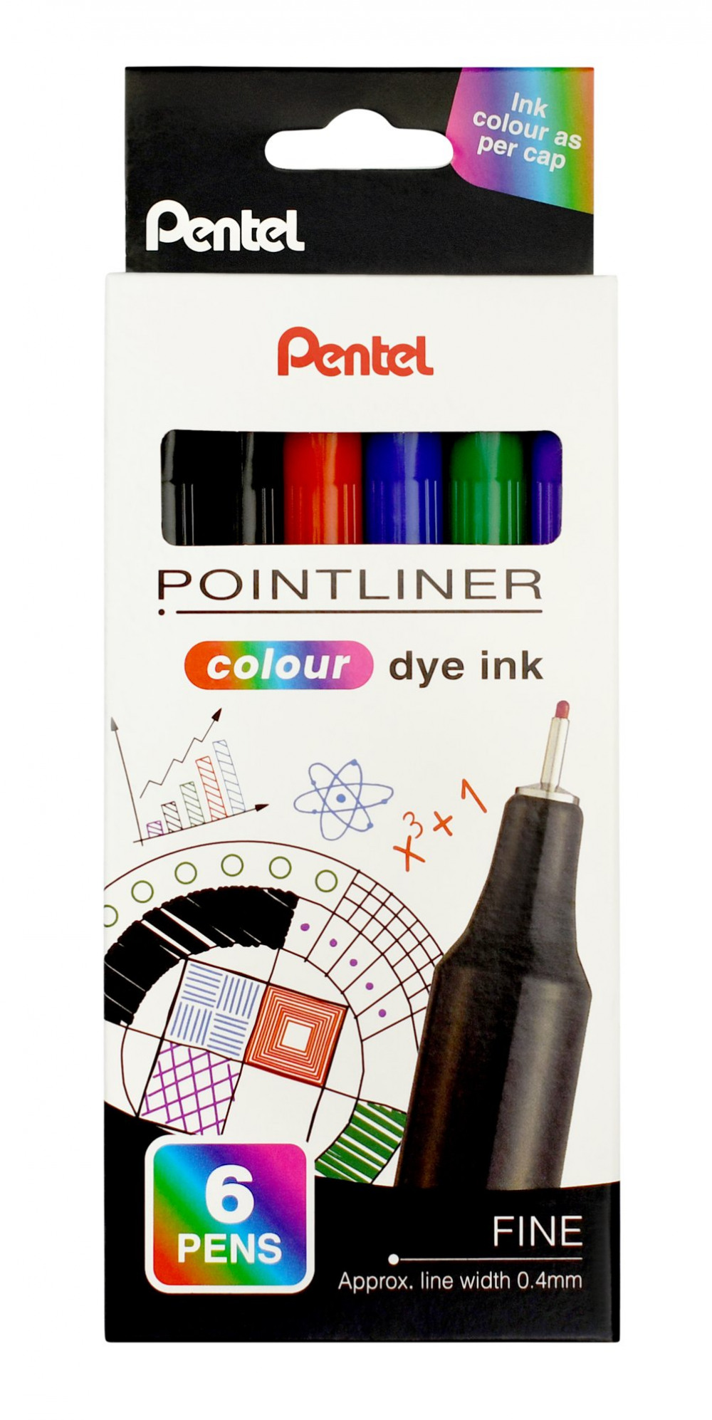 POINTLINER COLOUR FINELINER 6 PCE