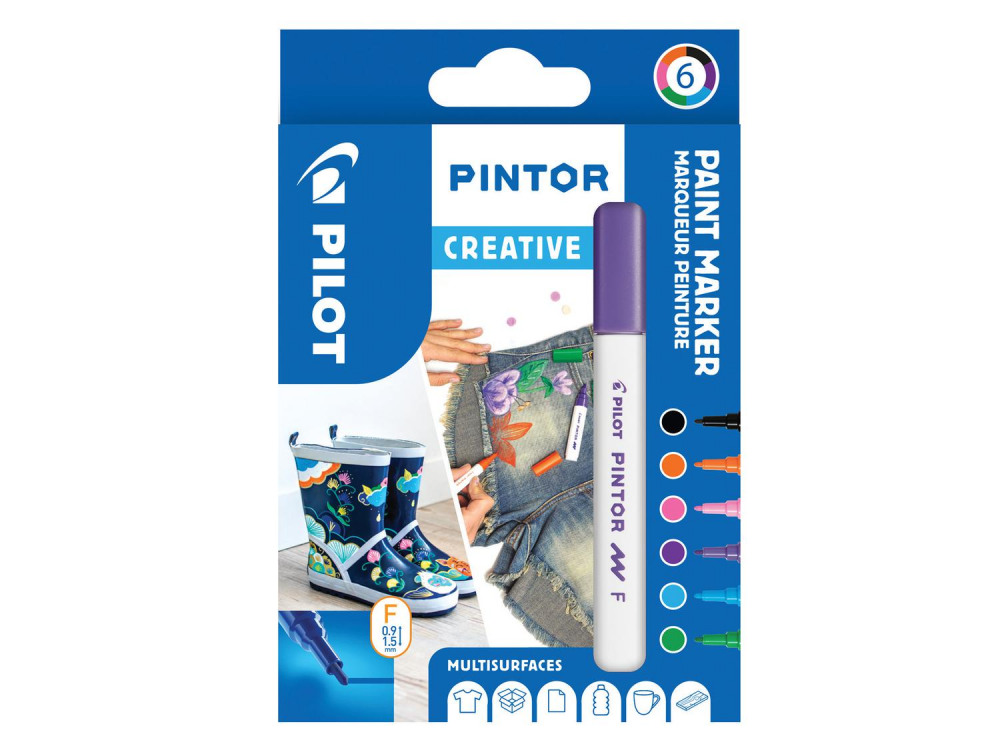 PILOT PINTOR FINE PAINT CREATIVE AST PK6