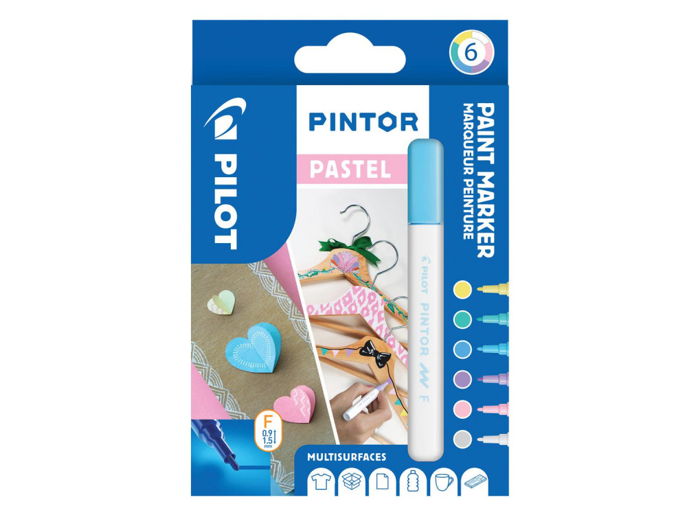 PILOT PINTOR FINE PAINT PASTEL AST PK6