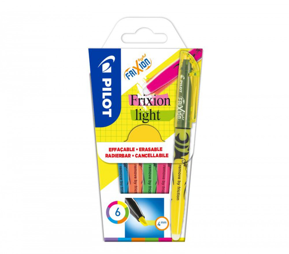 PILOT FRIXION LIGHT HIGHLIGHTER ASST PK6