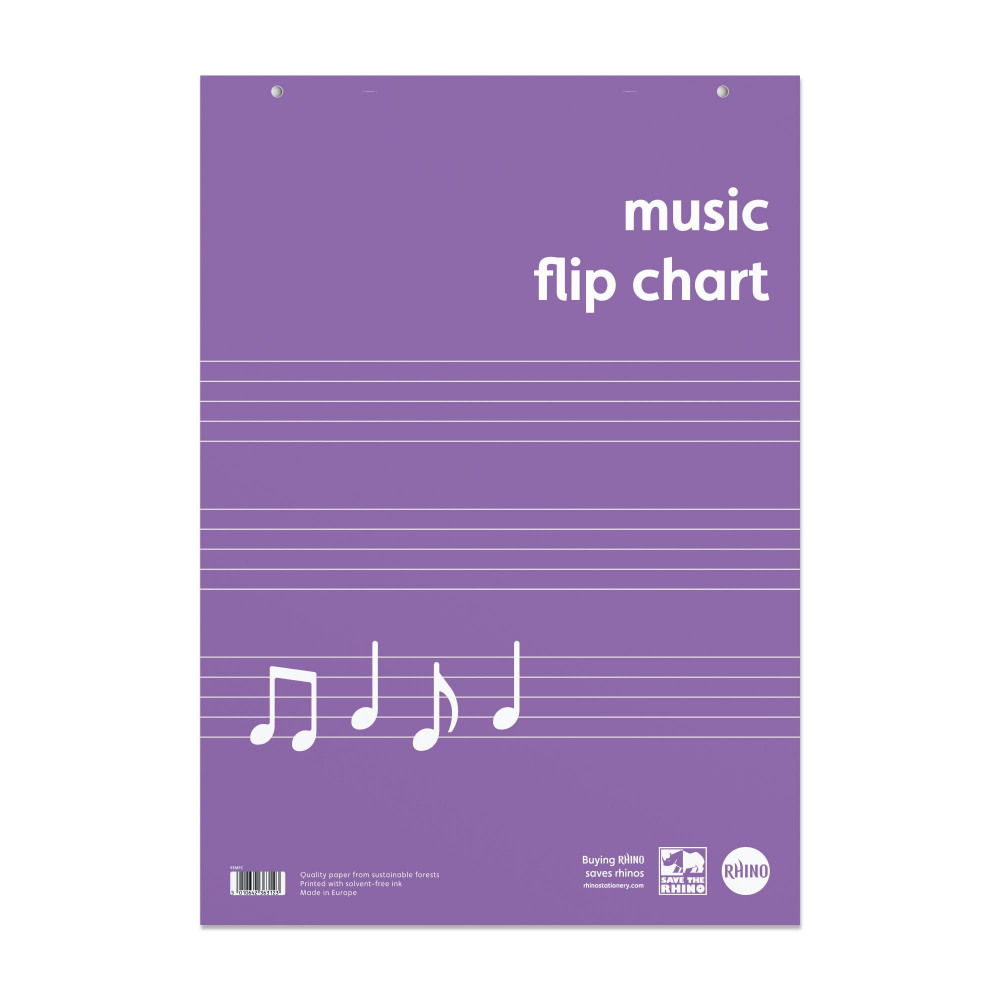RHINO MUSIC FLIPCHART PAD A1 30LF PK5