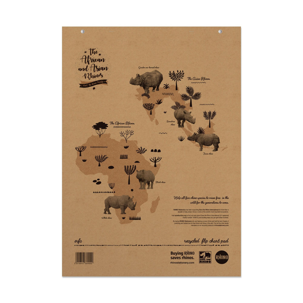 RHINO RECYCLED FLIPCHART A1 40LF PK5