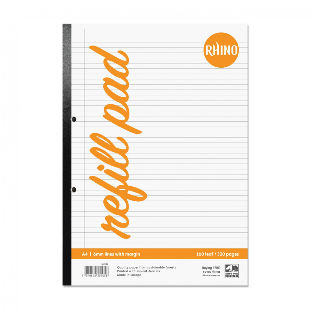 RHINO REFILL PAD A4 320P RULED PK3
