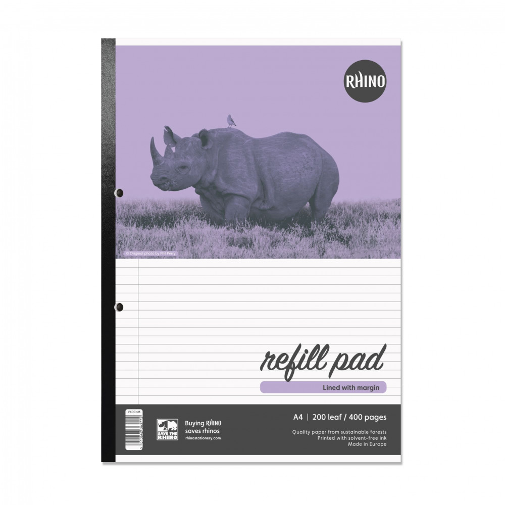 RHINO REFILL PAD A4 400P RULED PK5