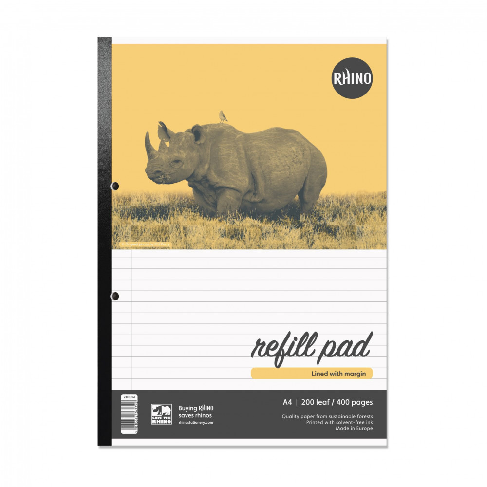 RHINO REFILL PAD A4 400P RULED PK5