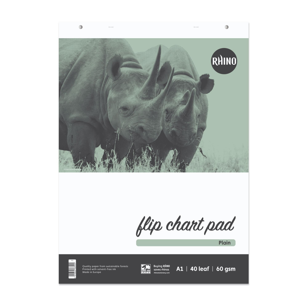 RHINO FLIPCHART A1 40L BLANK PK5