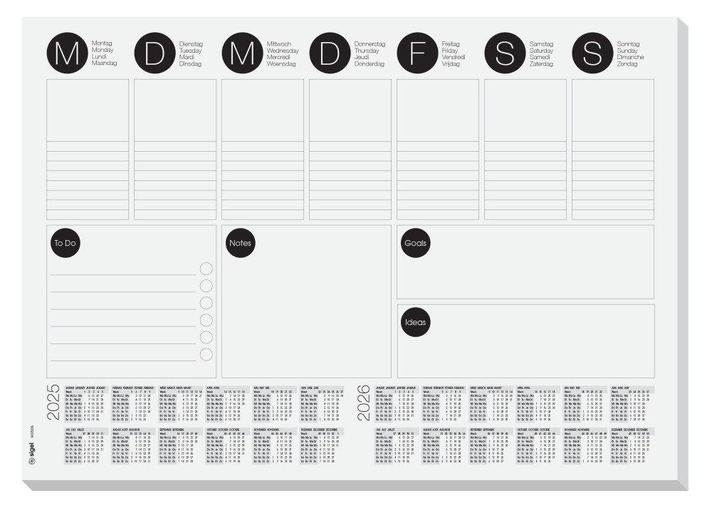 DESK PAD A3 WEEKLY PLANNER