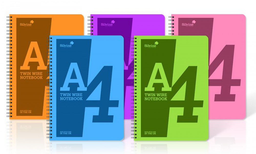 SILVINE WIREBOUND POLYPROP NOTEBK A4 PK5 SILVINE WIREBOUND POLYPROP NOTEBK A4 PK5