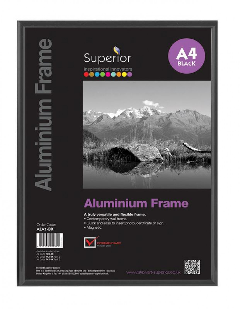 A4 BRUSHED ALUMINIUM FRAME BLACK