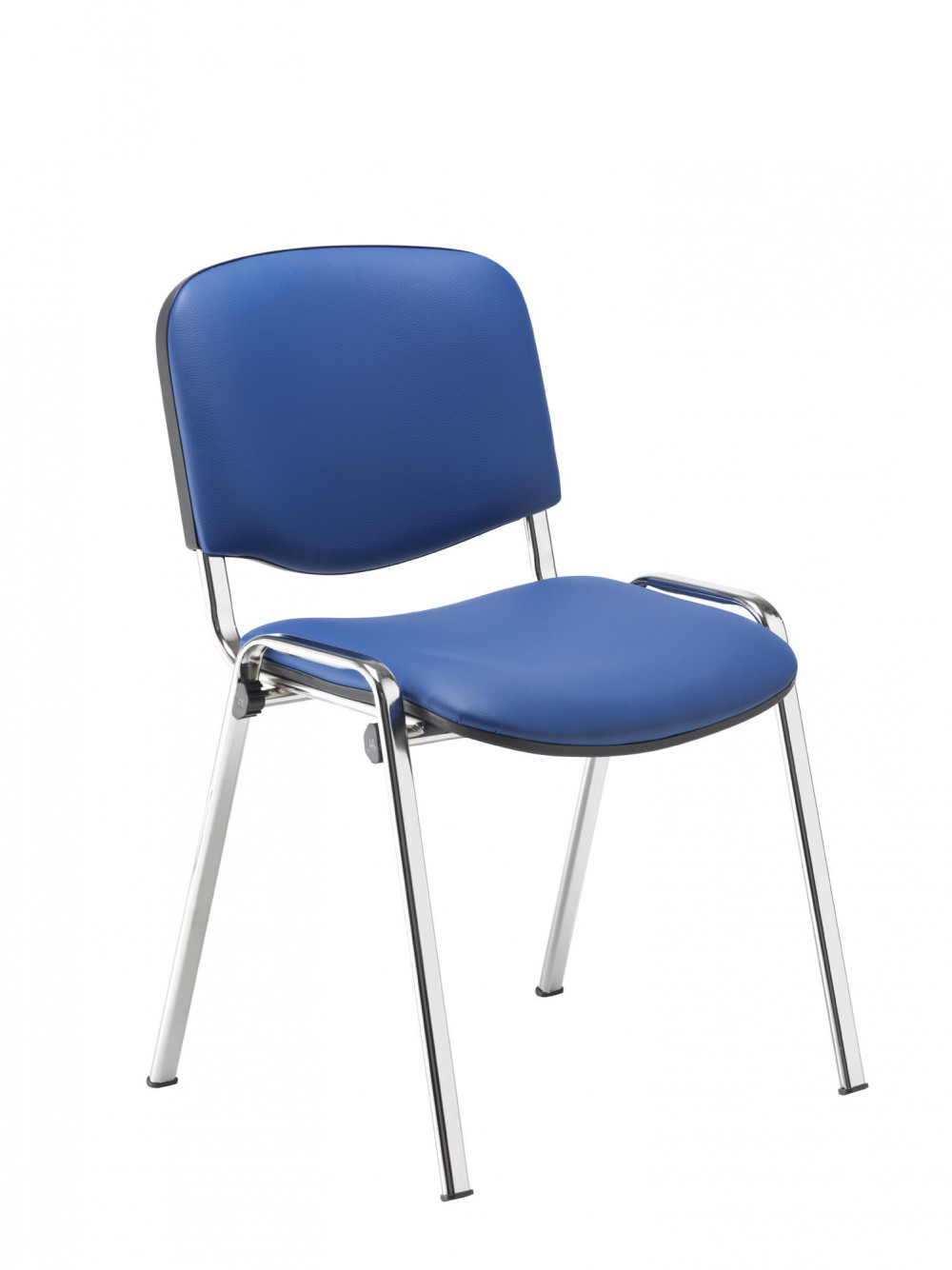 CLUB CHAIR WITH CHROME BLUE PU/CHROME