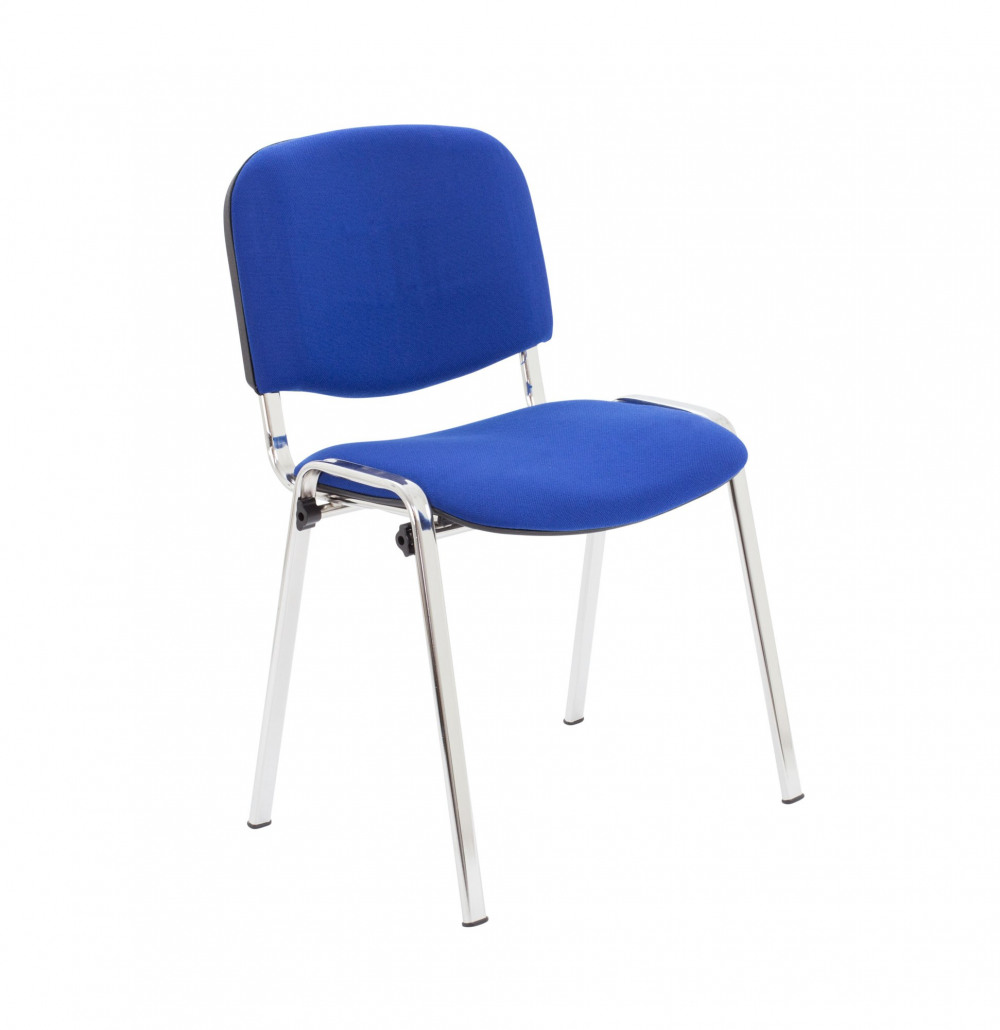CLUB CHAIR WITH CHROME ROYAL BLUE PU/CHR