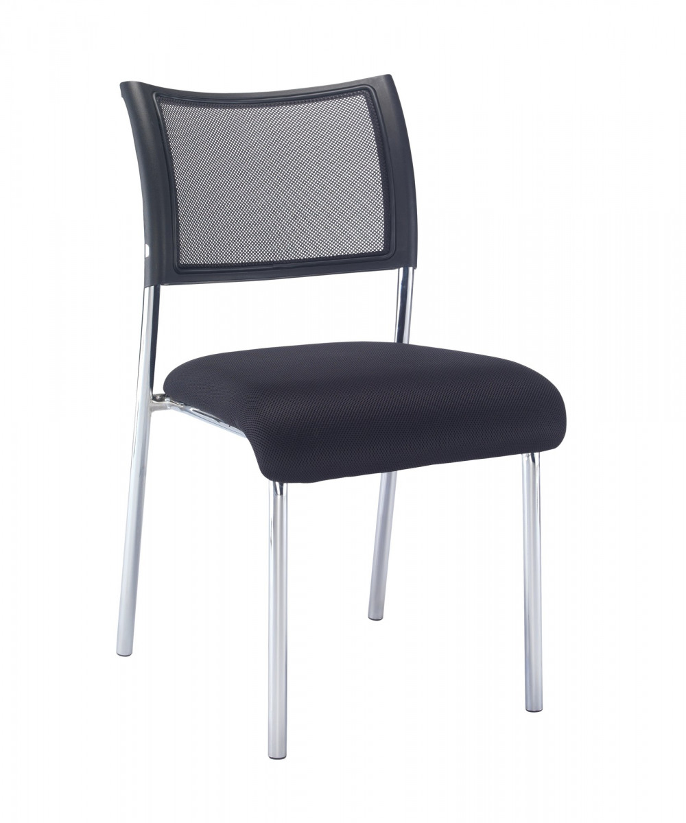 JUPITER MESH SIDE CHAIR BLACK/CHROME