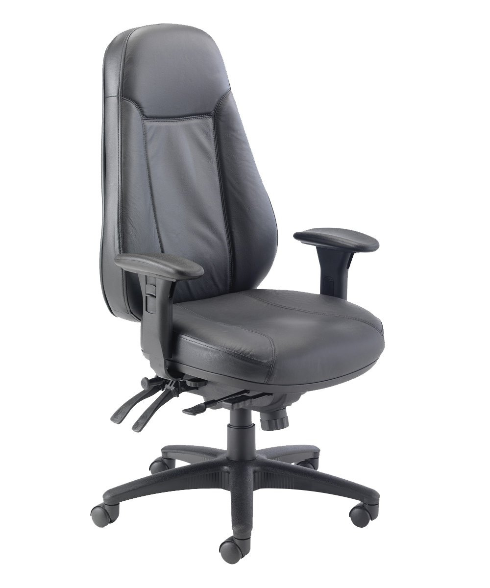 CHEETAH OFFICE CHAIR BLACK LEATHER