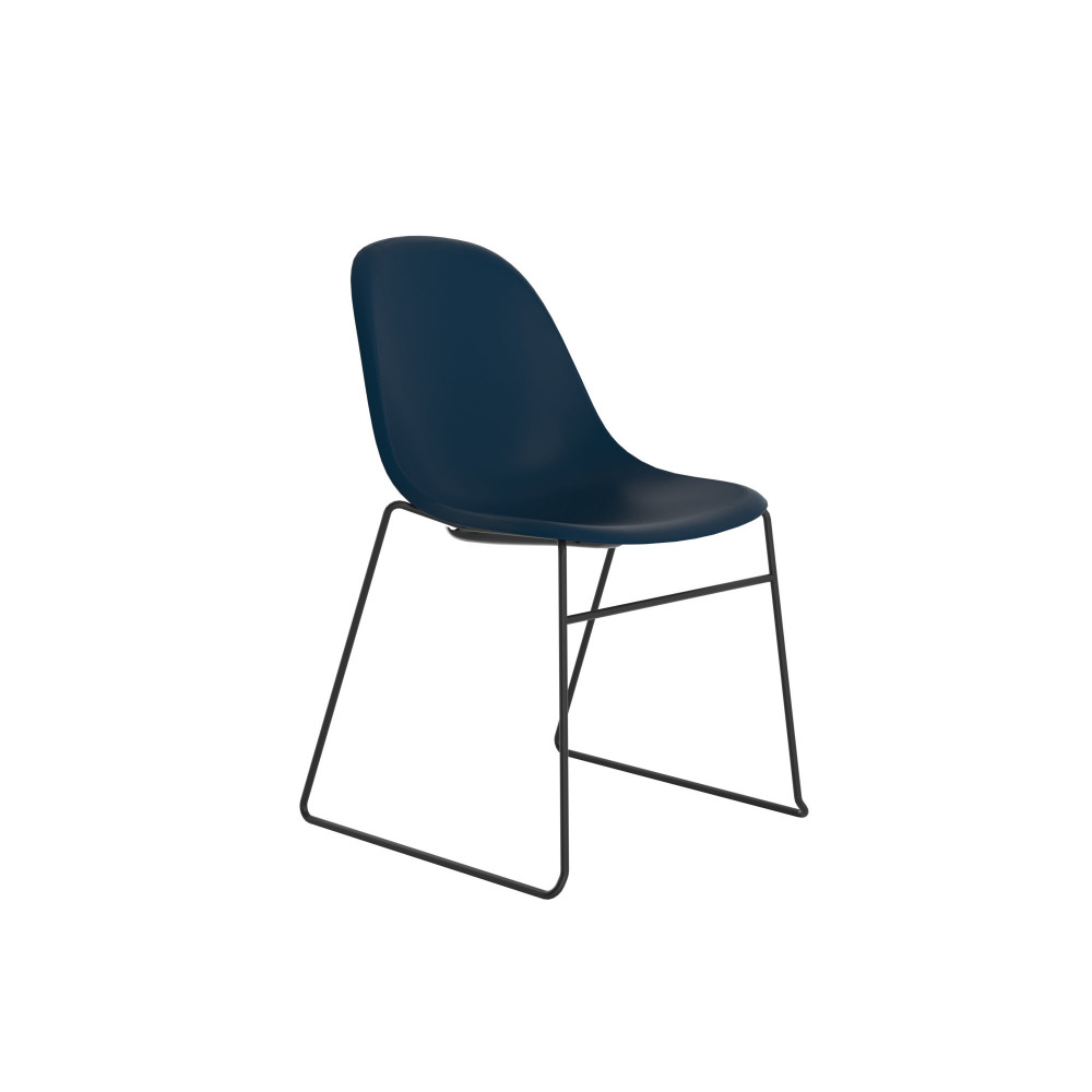 LIZZIE SKID CHAIR BLUE
