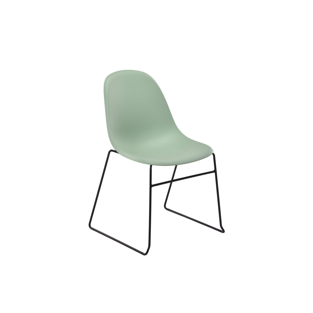 LIZZIE SKID CHAIR GREEN