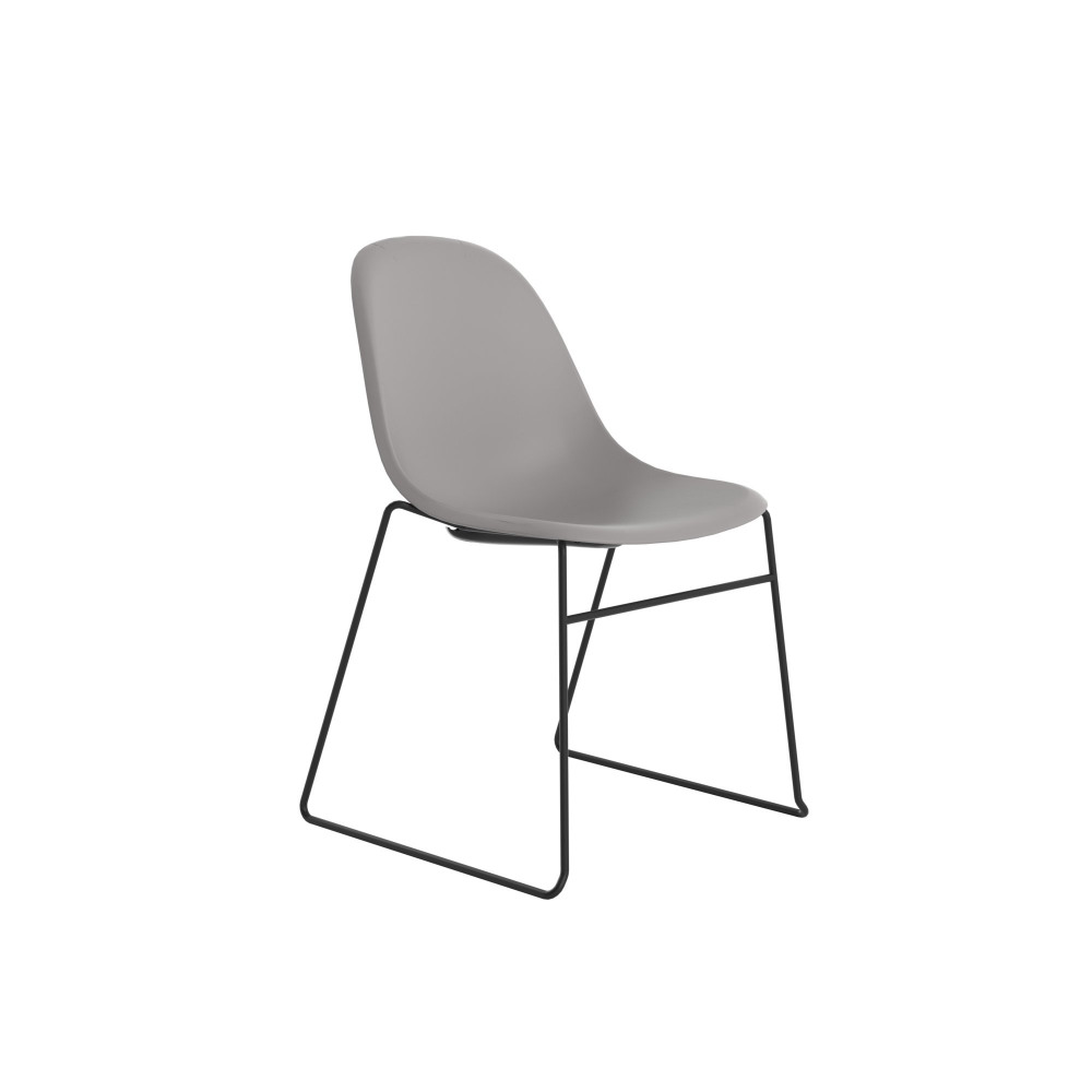 LIZZIE SKID CHAIR GREY