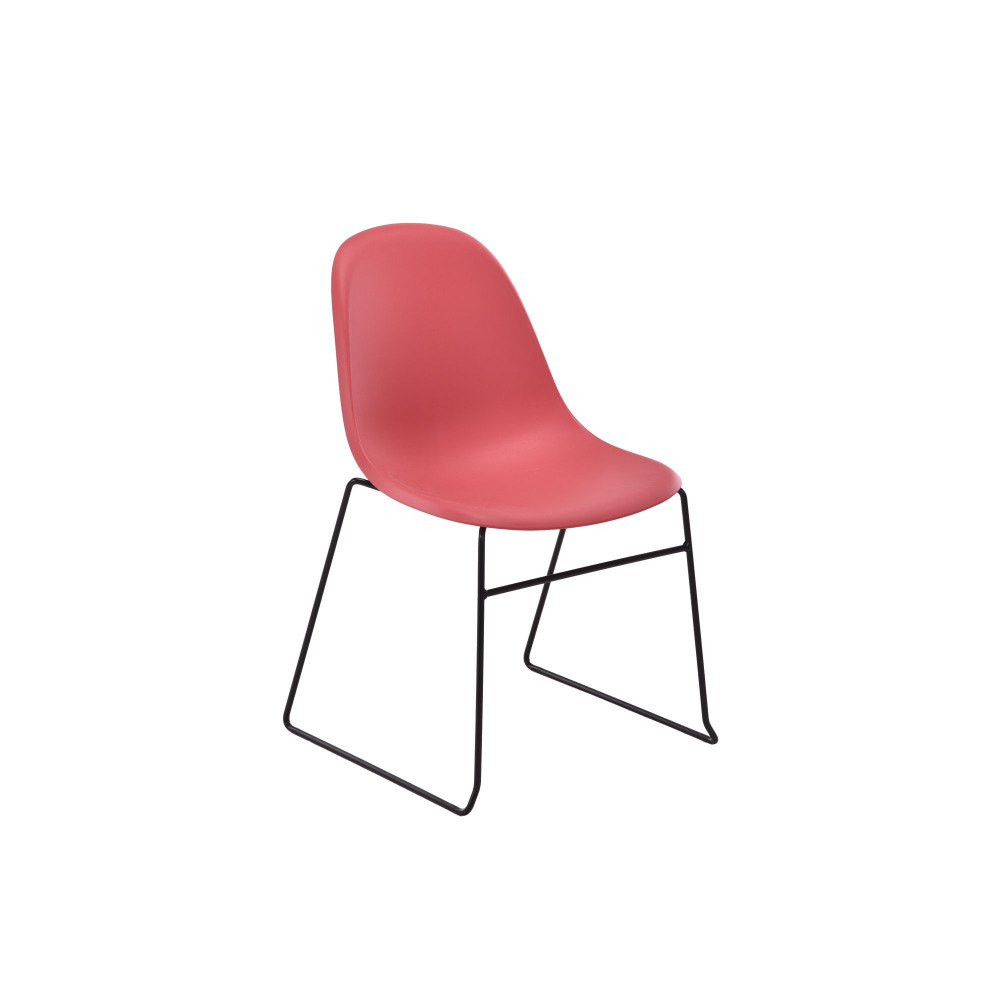 LIZZIE SKID CHAIR RED