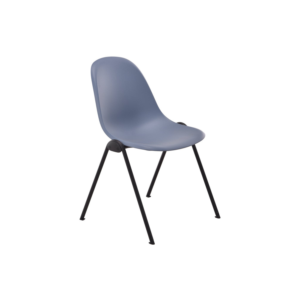 LIZZIE 4 LEG CHAIR STEEL BLUE