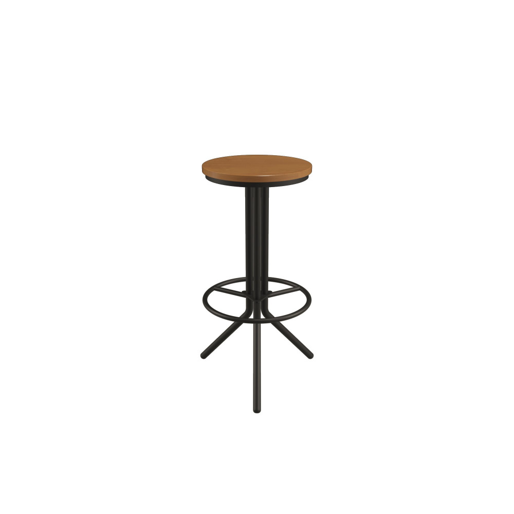 LEDGE STOOL ELM WOODEN TOP/BLACK
