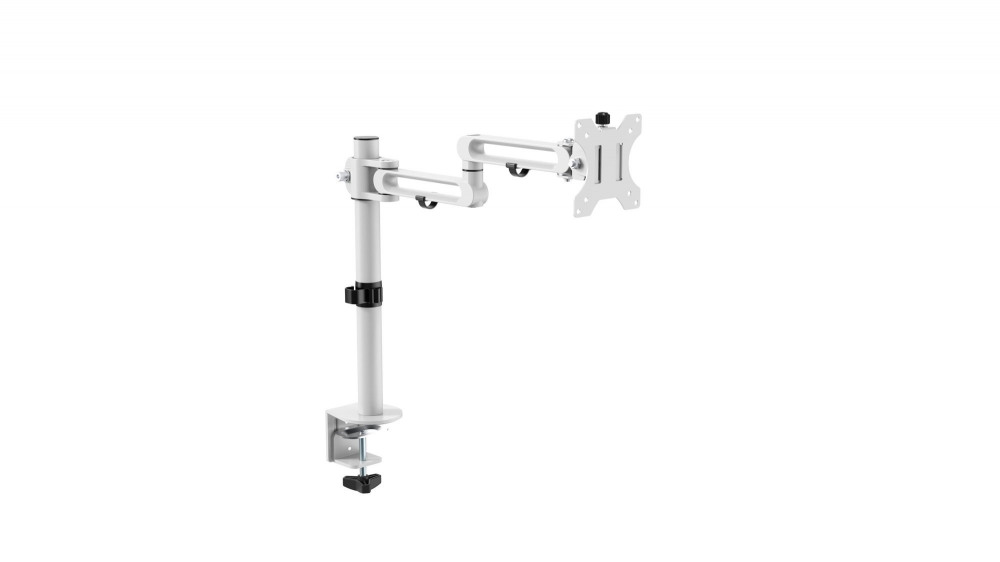 POLE MOUNTED MONITOR ARM WHITE
