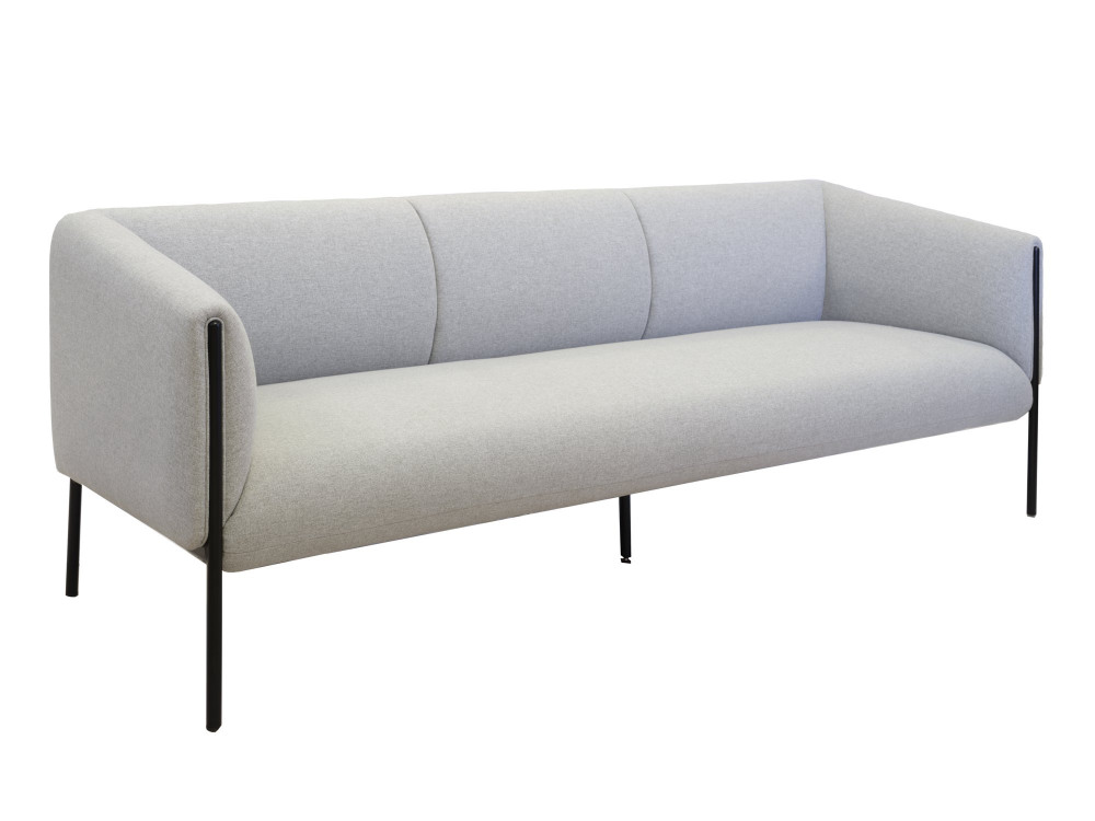 CURVE SOFA THREE SEATER GREY