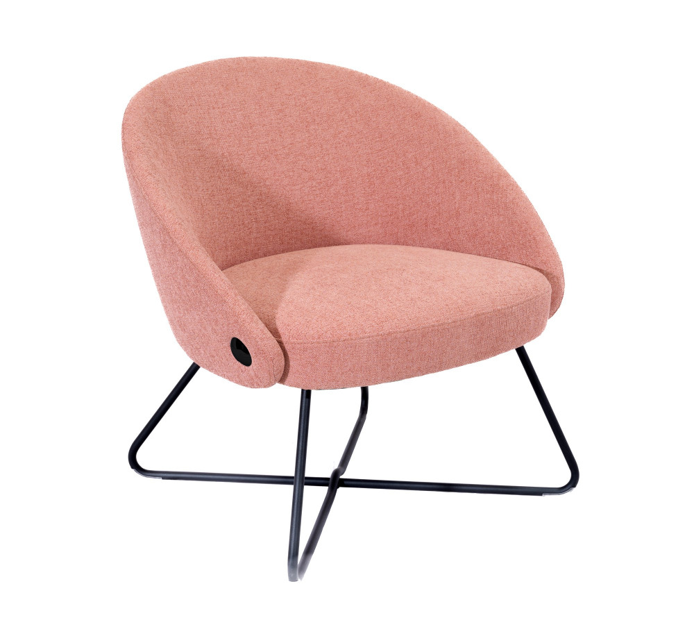 POCKET RECEPTION CHAIR BLACK WIRE BASE P
